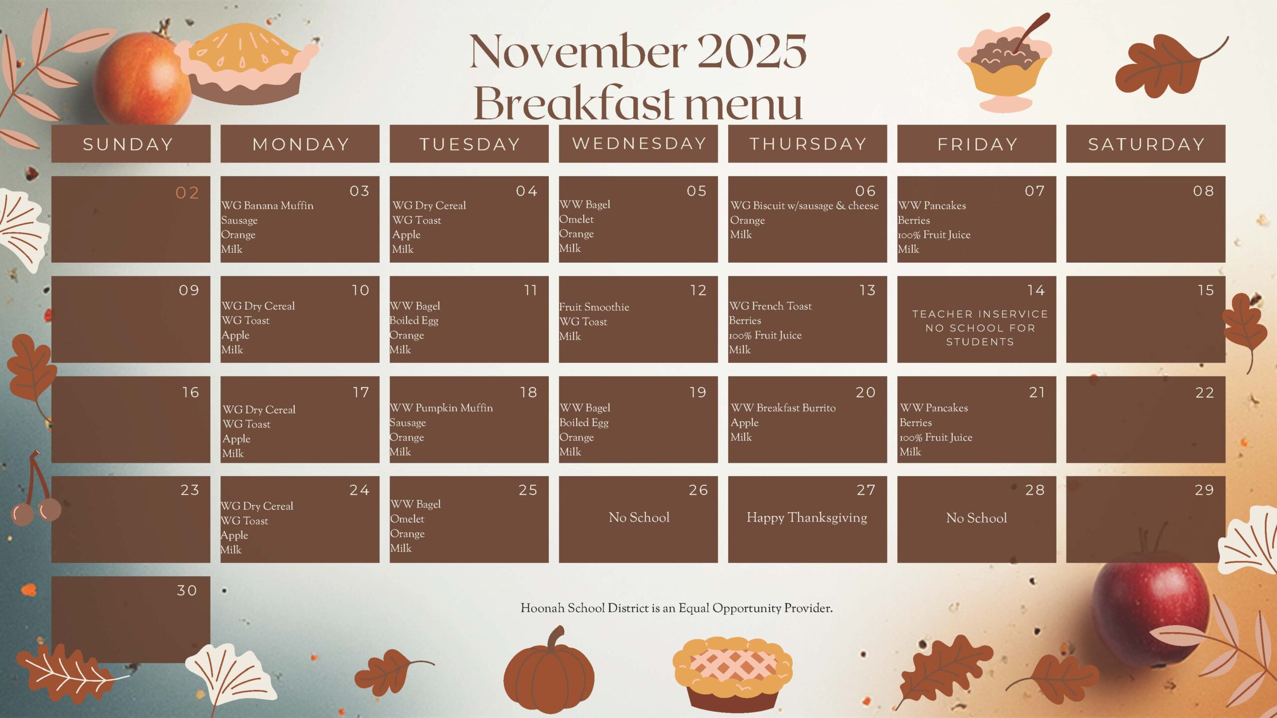 Featured image for “November 2025 Breakfast Menu”