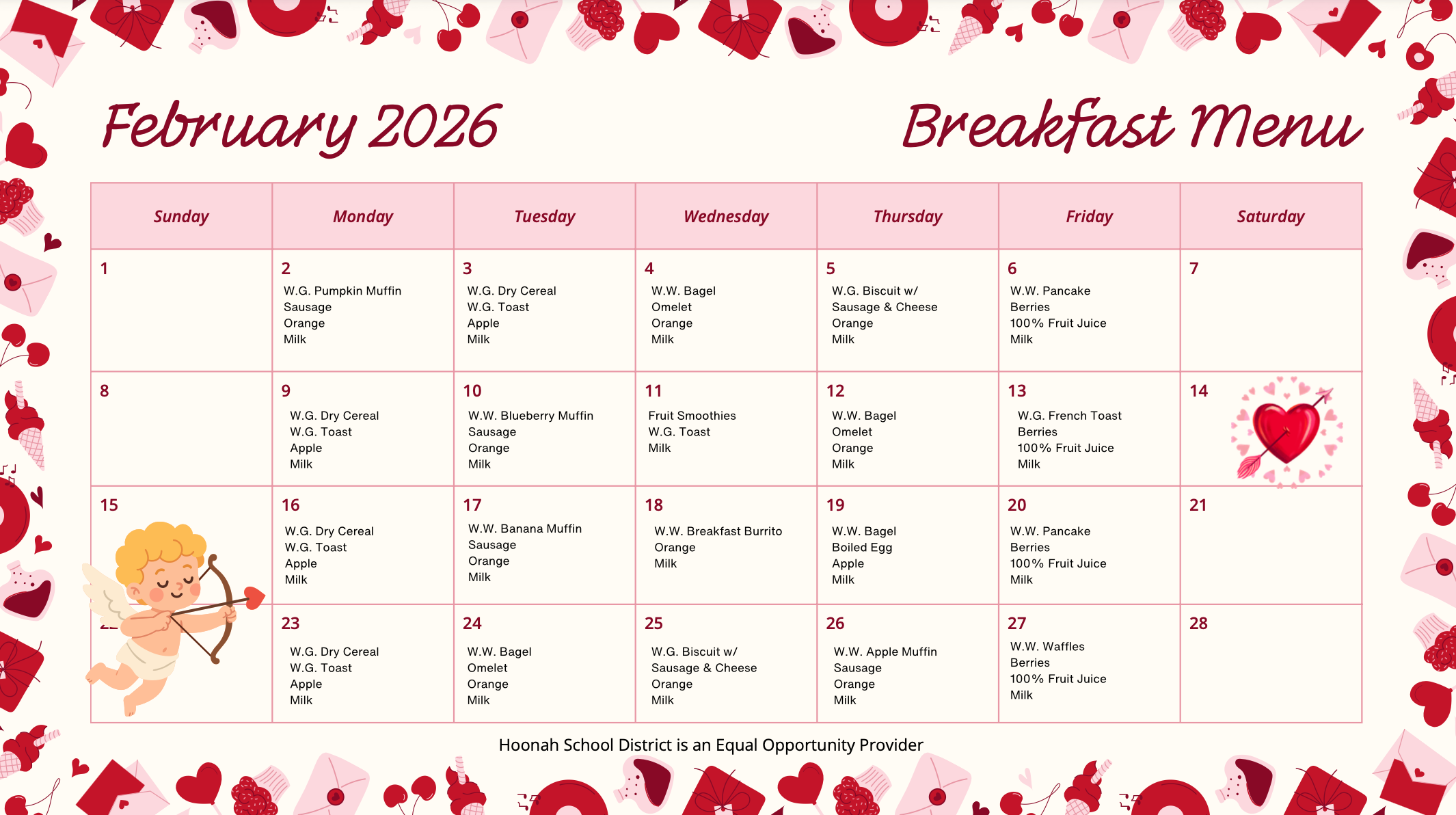 Featured image for “February 2026 Breakfast Menu”