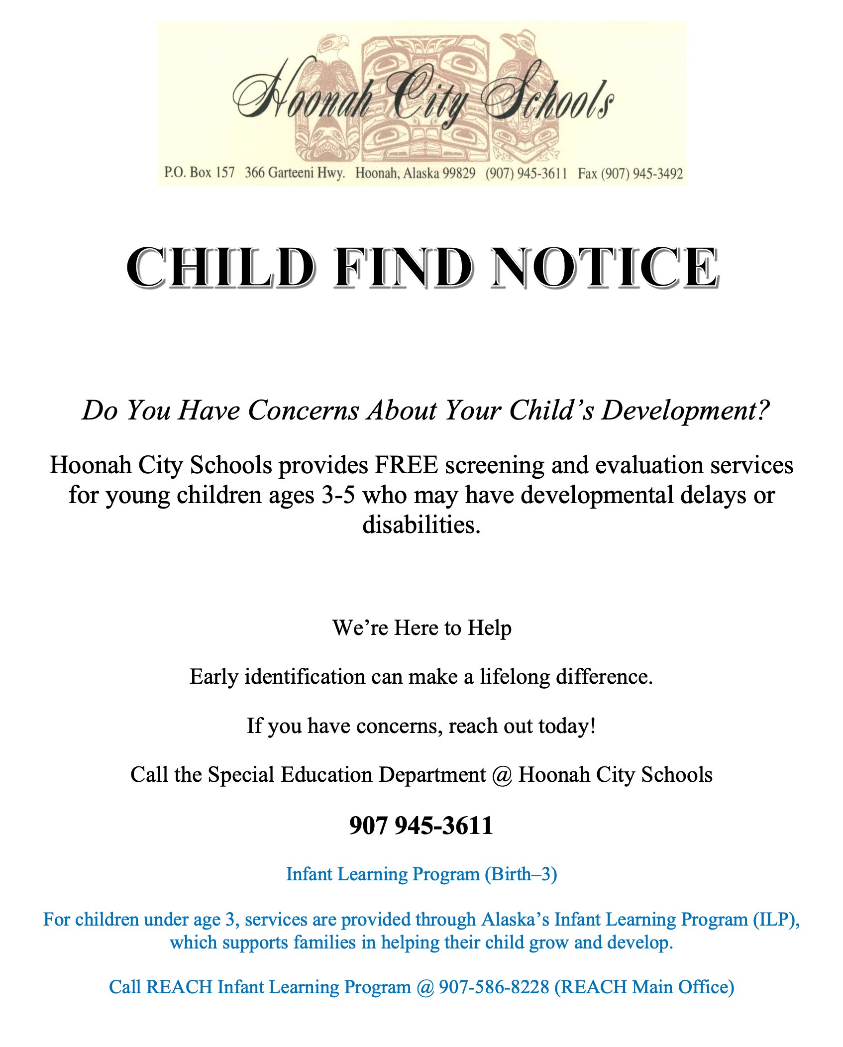 Featured image for “Child Find Notice”